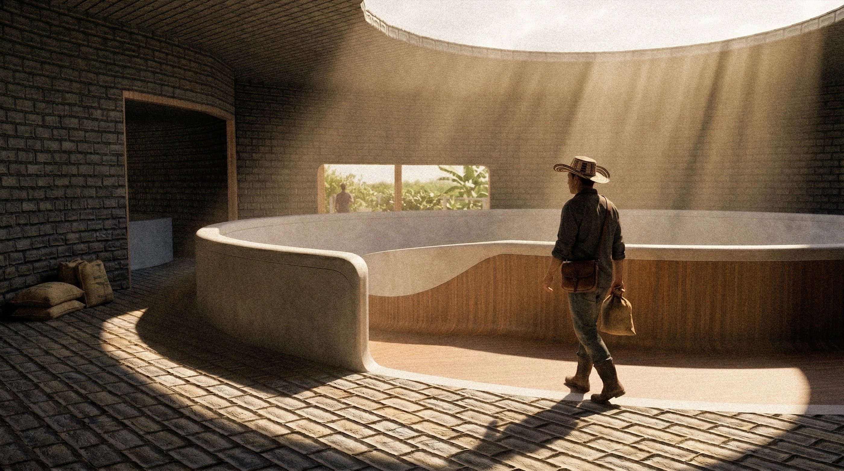Interior visualization of the Territorial Transit Hub