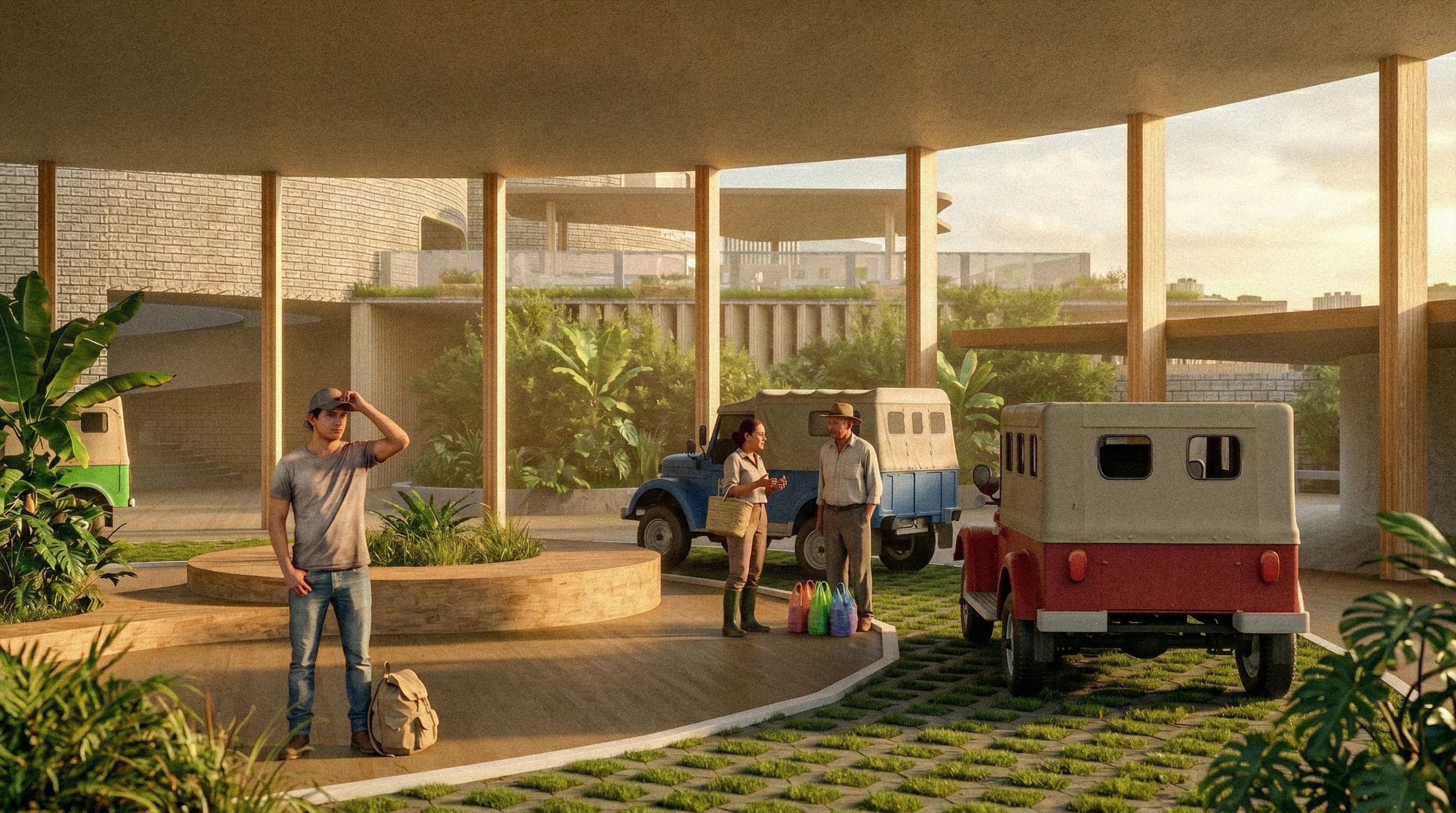Visualization of the terminal's commercial spaces