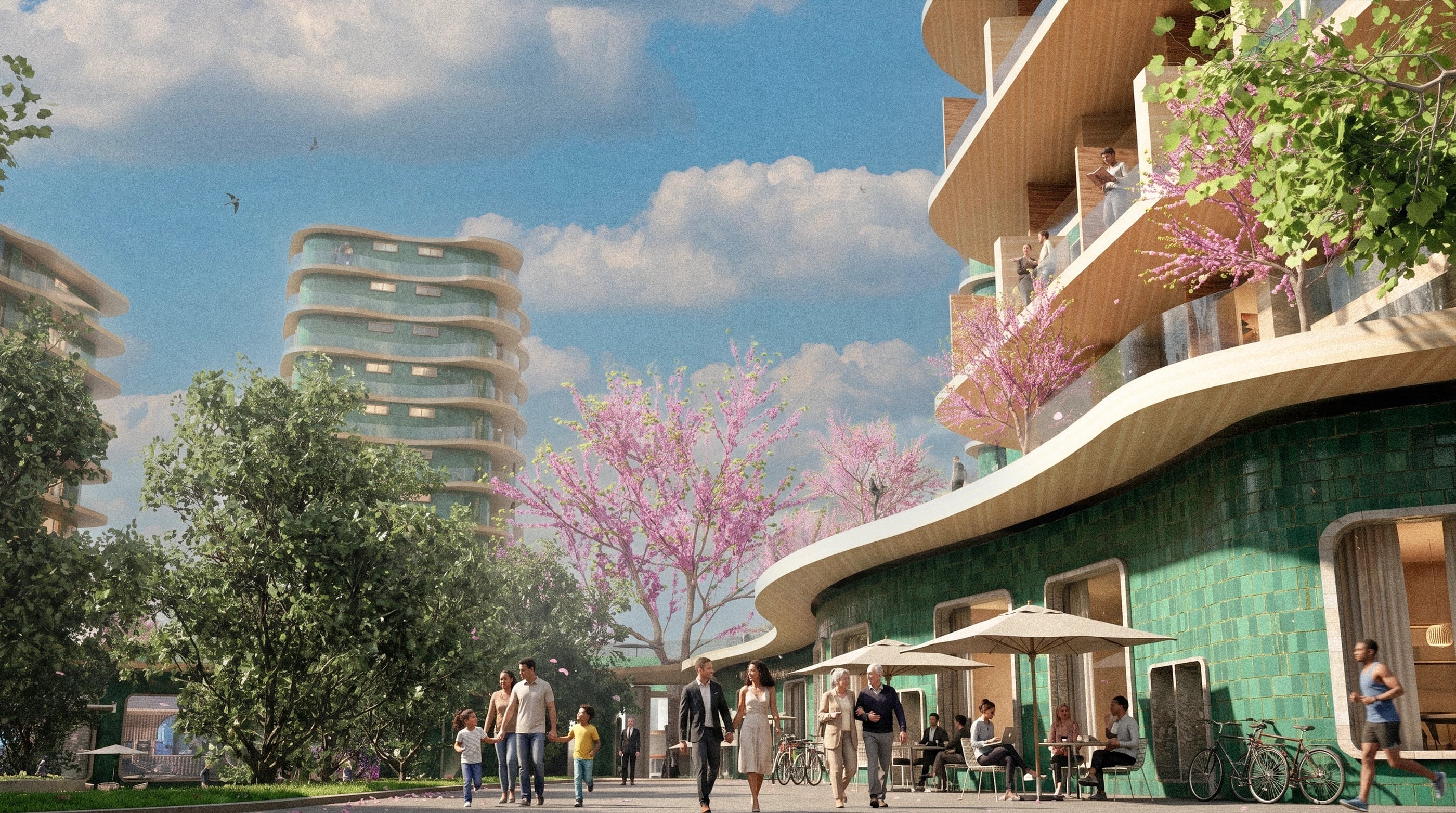 Pedestrian-scale visualization of Bambuco Square