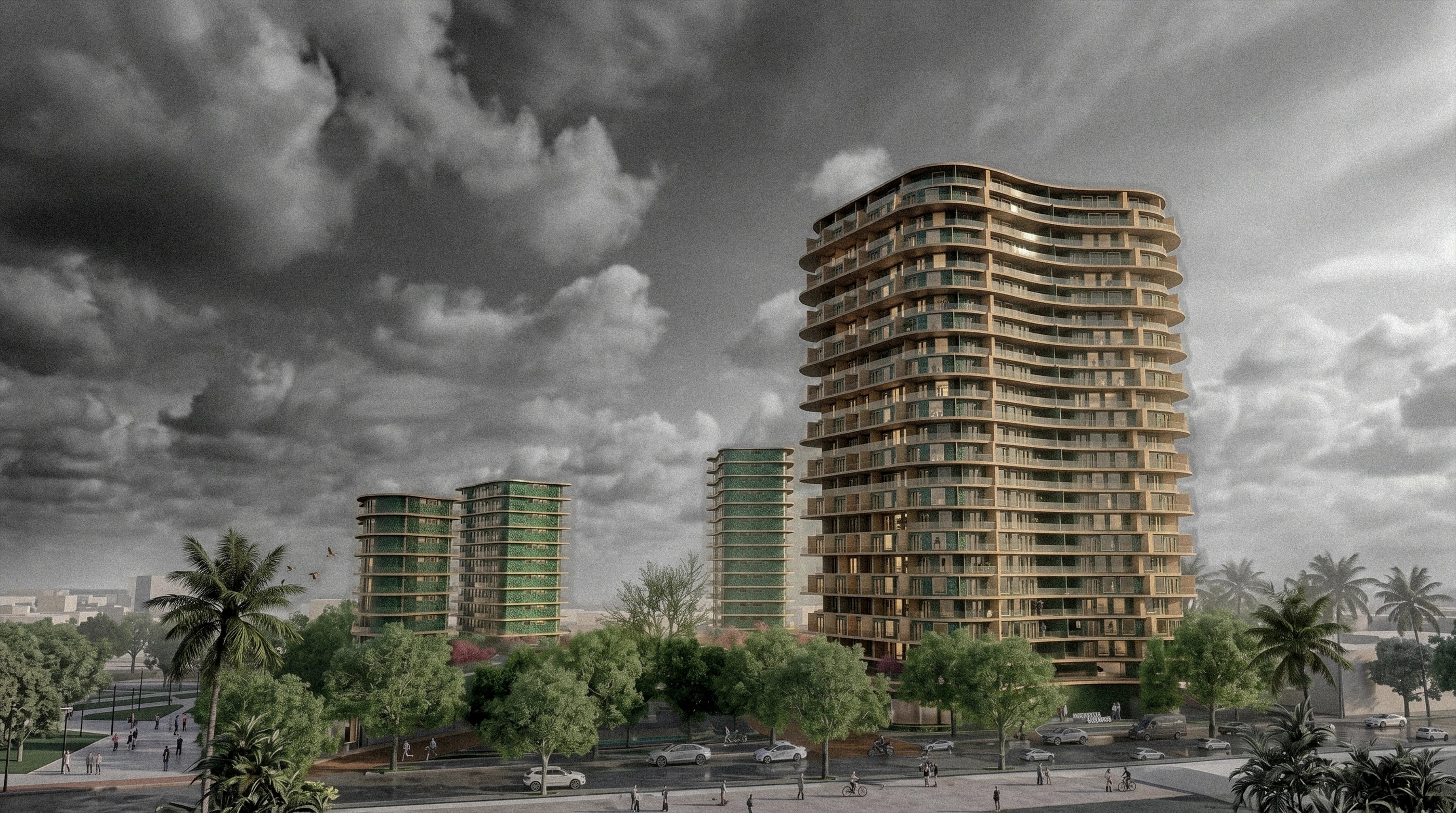 Exterior visualization of the Bambuco Square proposal