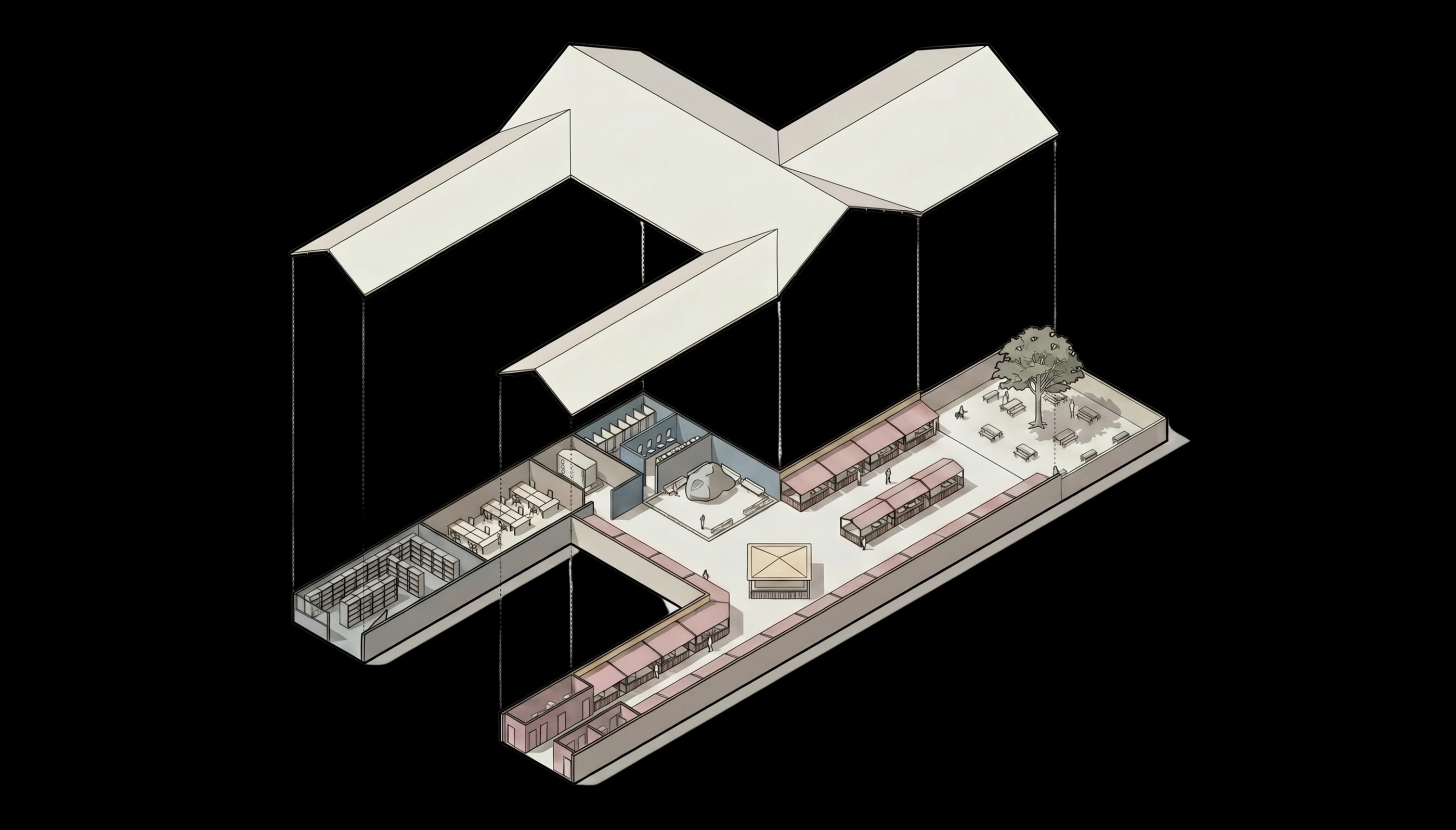 PLAZA DE MERCADO RENOVATION MURILLO — design documentation (diagrama explotado)