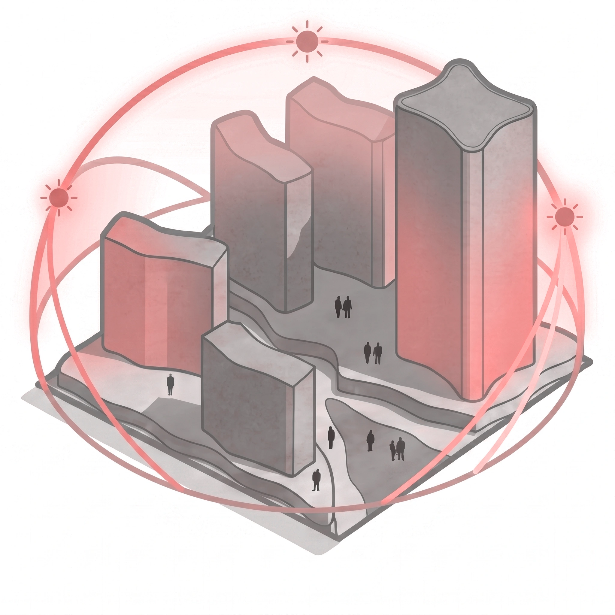 BAMBUCO SQUARE — design documentation (sun path diagram)