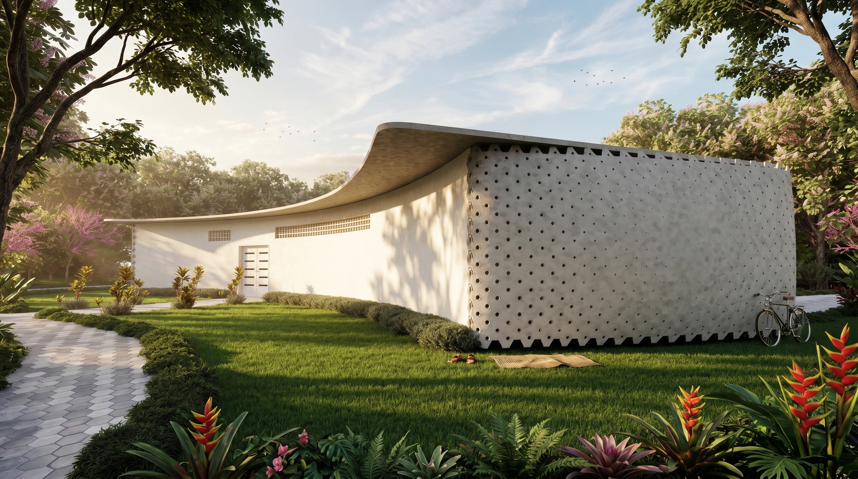 EXPERIMENTAL CLIMATE RESPONSIVE HOUSING — architectural visualization (7)