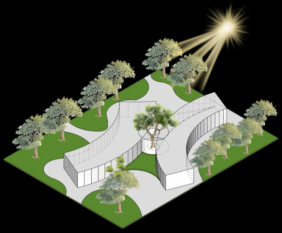 EXPERIMENTAL CLIMATE RESPONSIVE HOUSING — design documentation (arborizacion)
