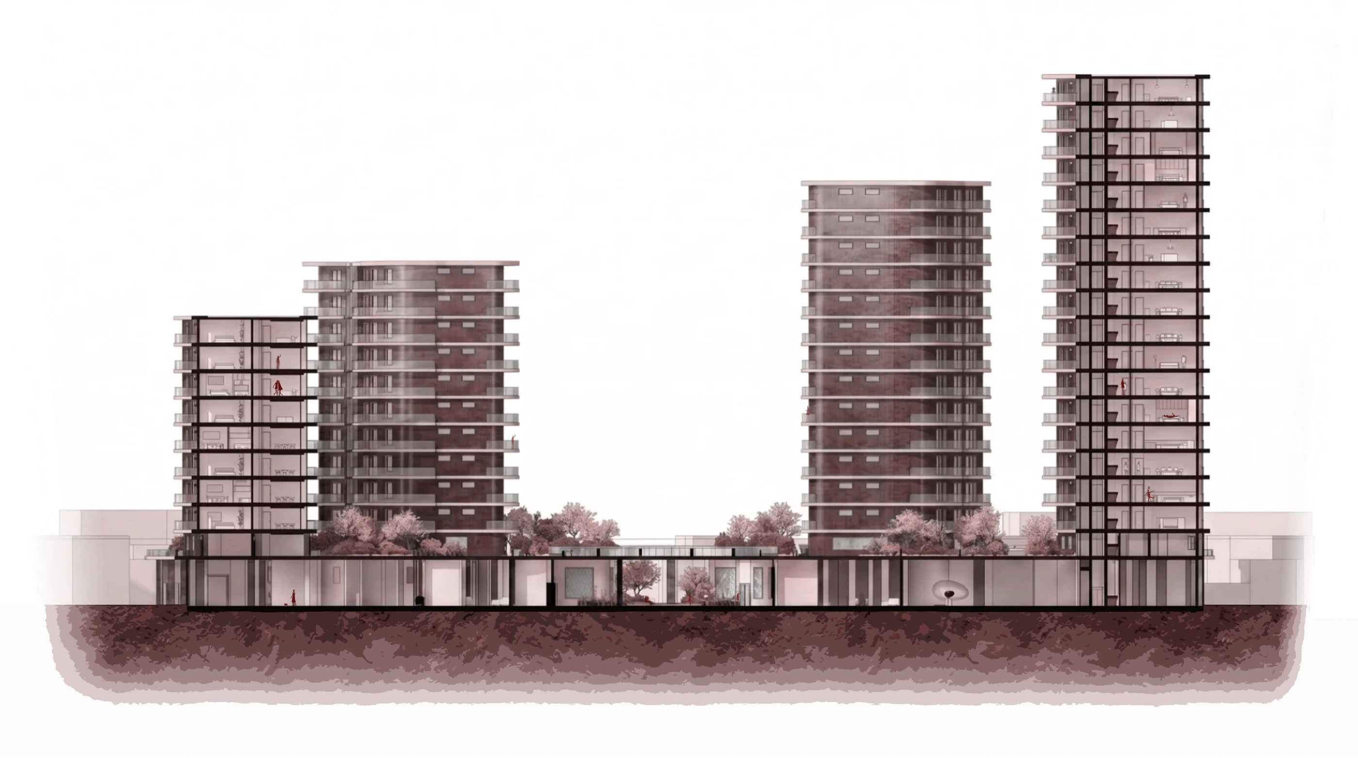 BAMBUCO SQUARE — architectural section (section bambuco)