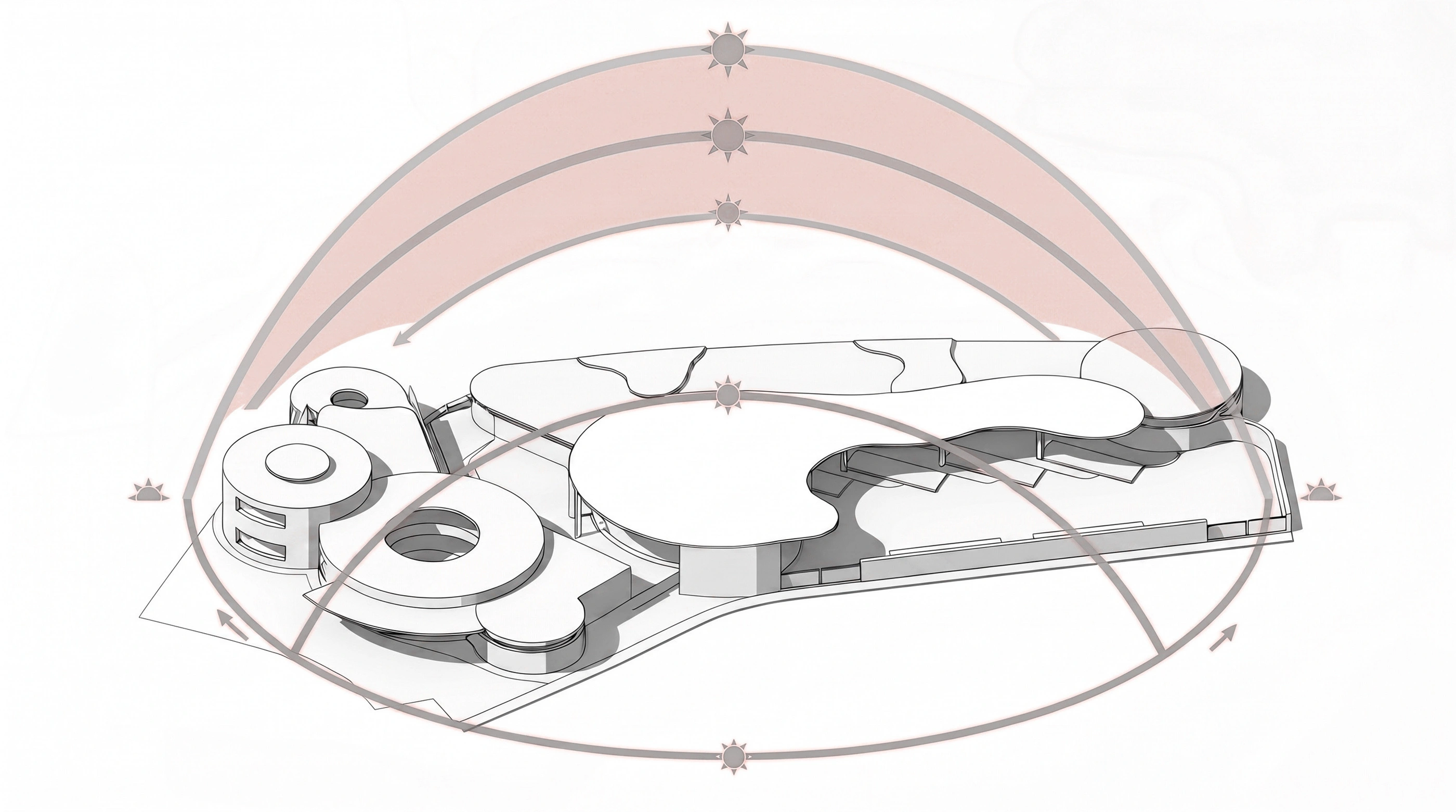 TERRITORIAL TRANSIT HUB — solar path analysis (insolation)